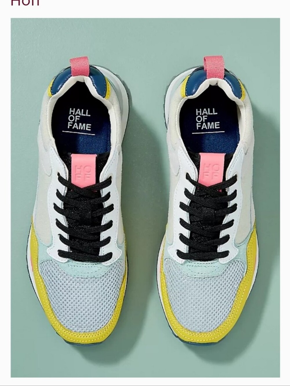 Anthropolgie Hoff  Multicolor Mesh & Leather Sneakers